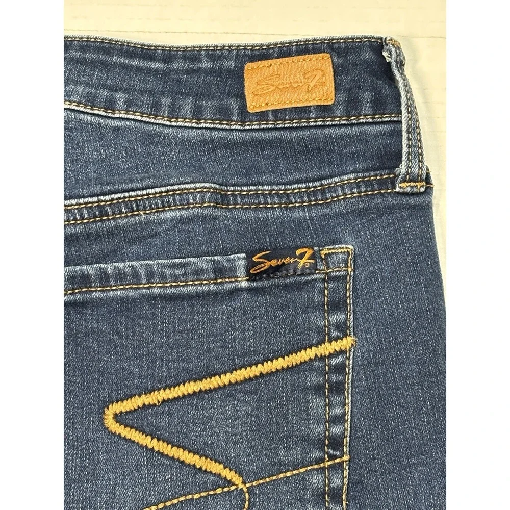Seven7 Sunset Bermuda Denim Shorts Womens 14 Blue‎ Stretch Mid Rise Jean Shorts